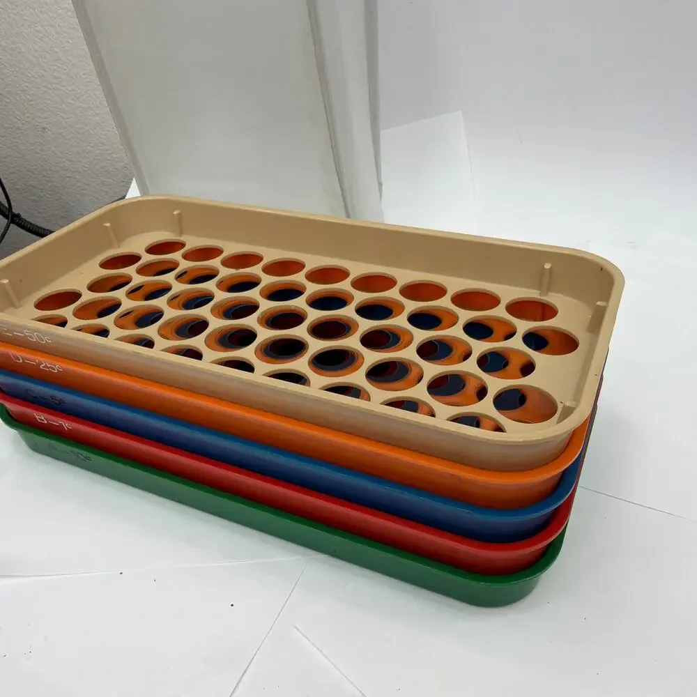 Vintage MMF Industries Kwik-Sort Jr Coin Sorting Tray Set With Case